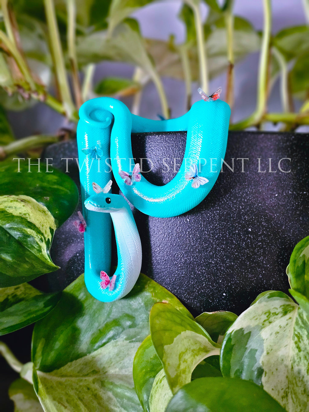 Bright Aqua Green Butterfly Bestie Pot Pal