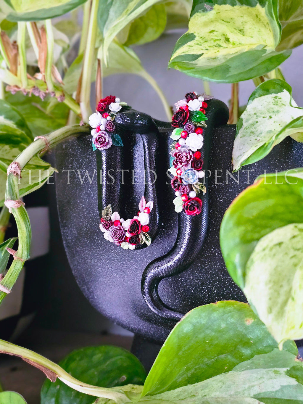 Black Floral Friend Pot Pal