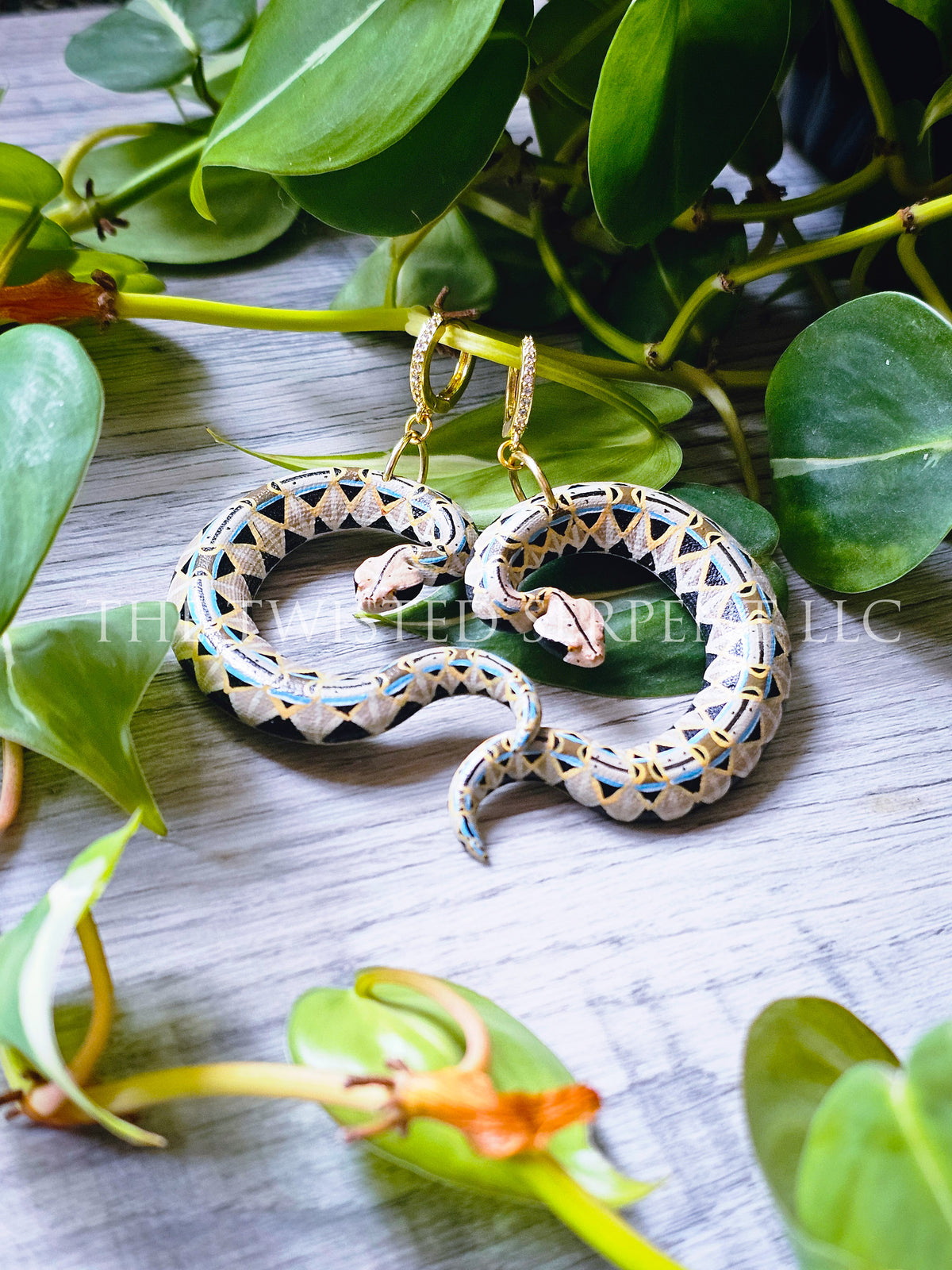 Gaboon Viper Earrings