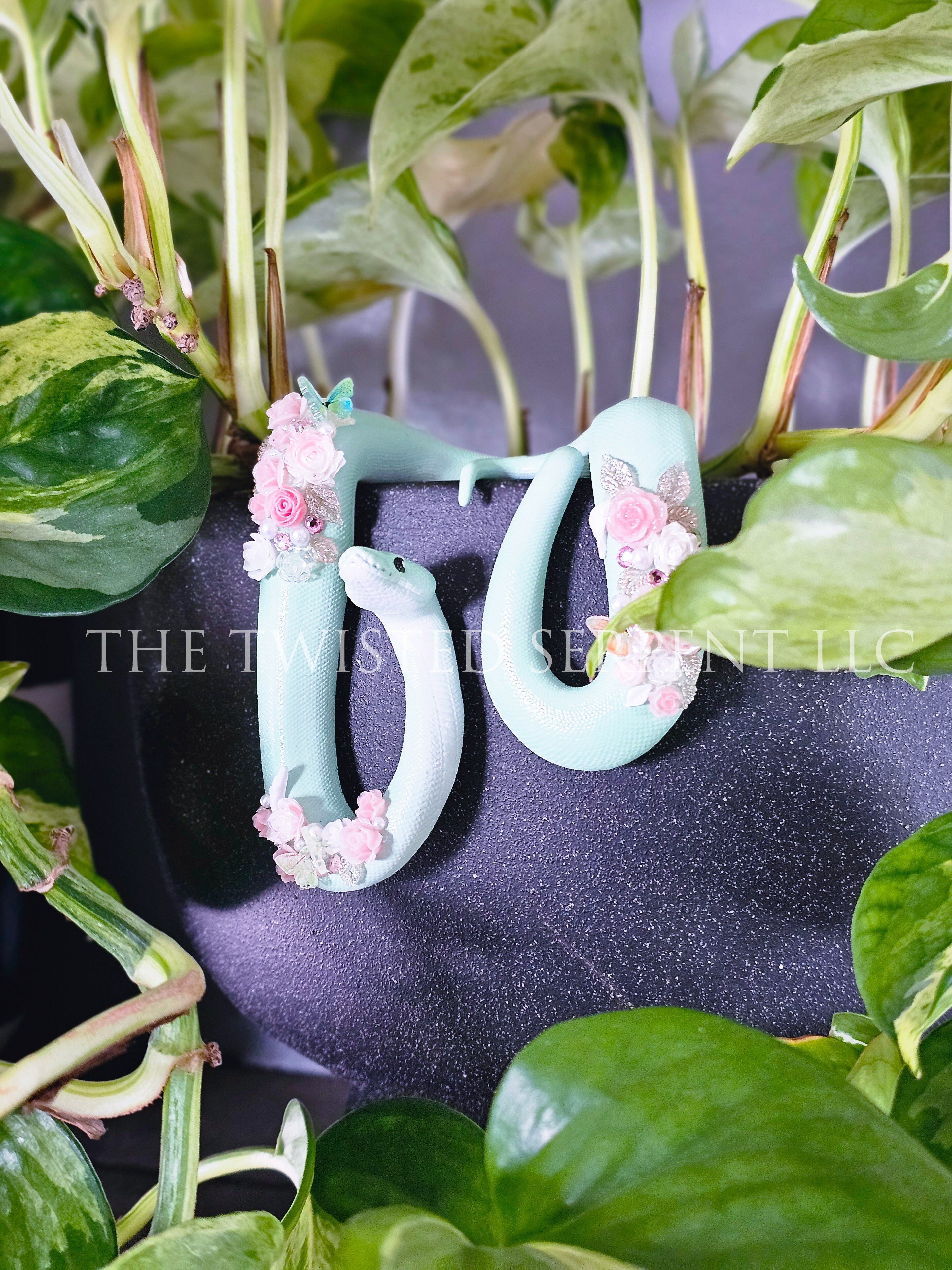 Mint Green Floral Friend Pot Pal