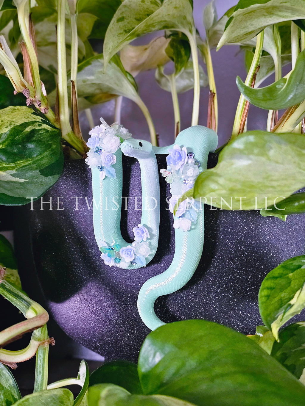 Mint Green Floral Friend Pot Pal