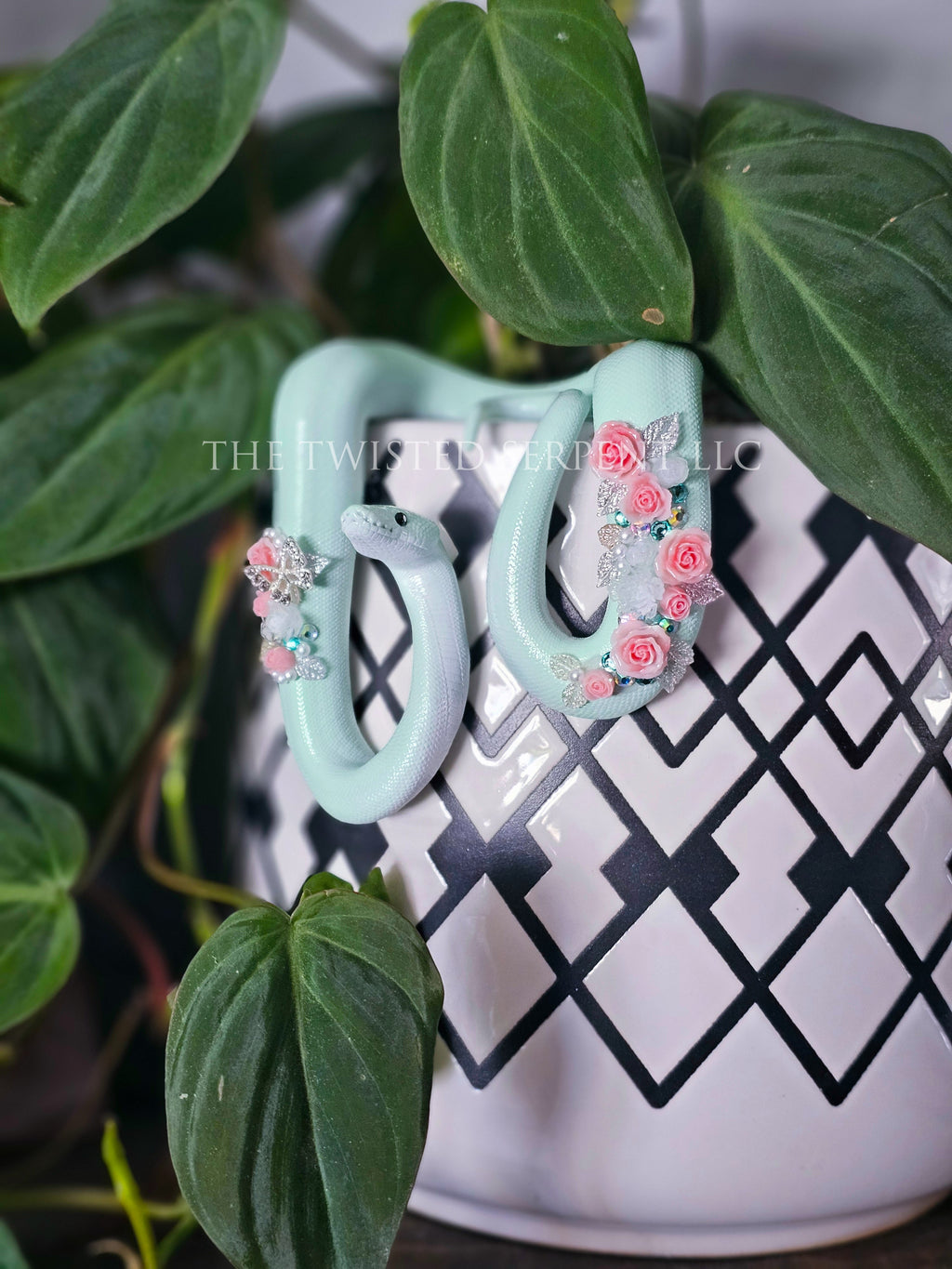 Mint Green Floral Friend Pot Pal